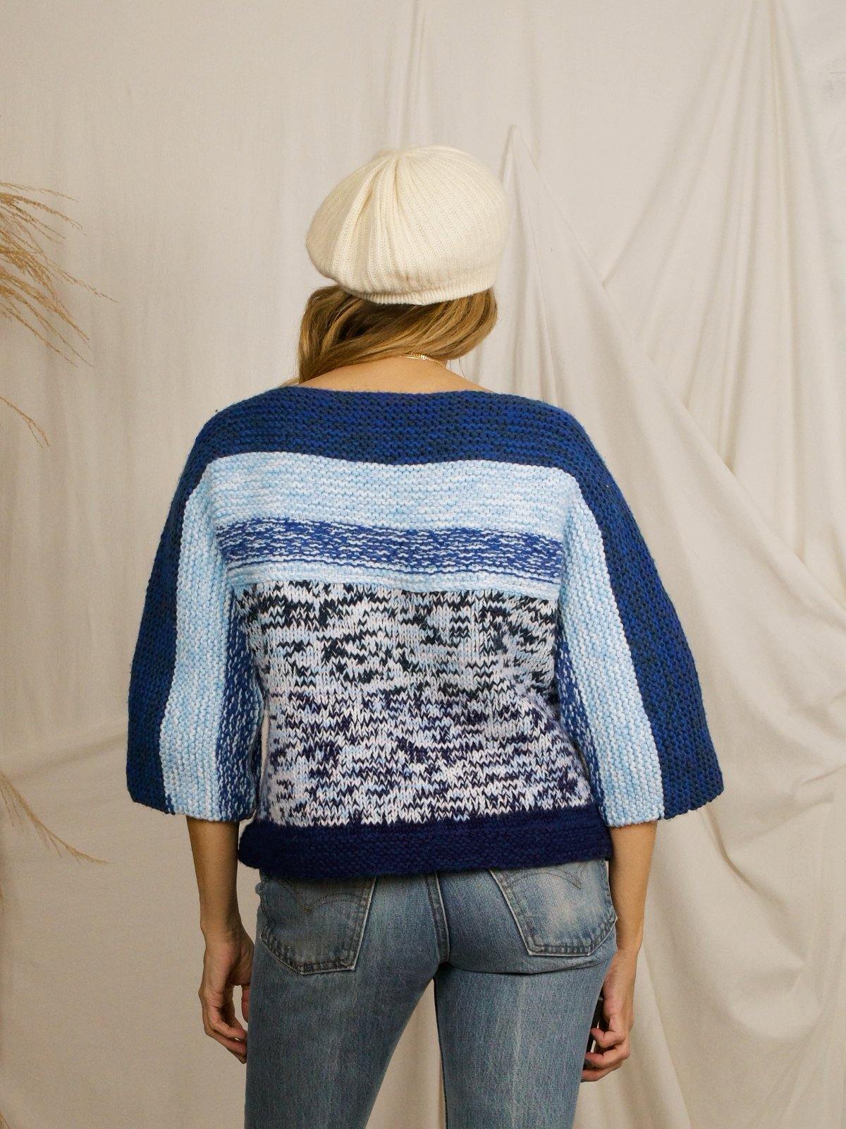 Vintage Blue Mood Marled Sweater-closiTherapi | vinTage