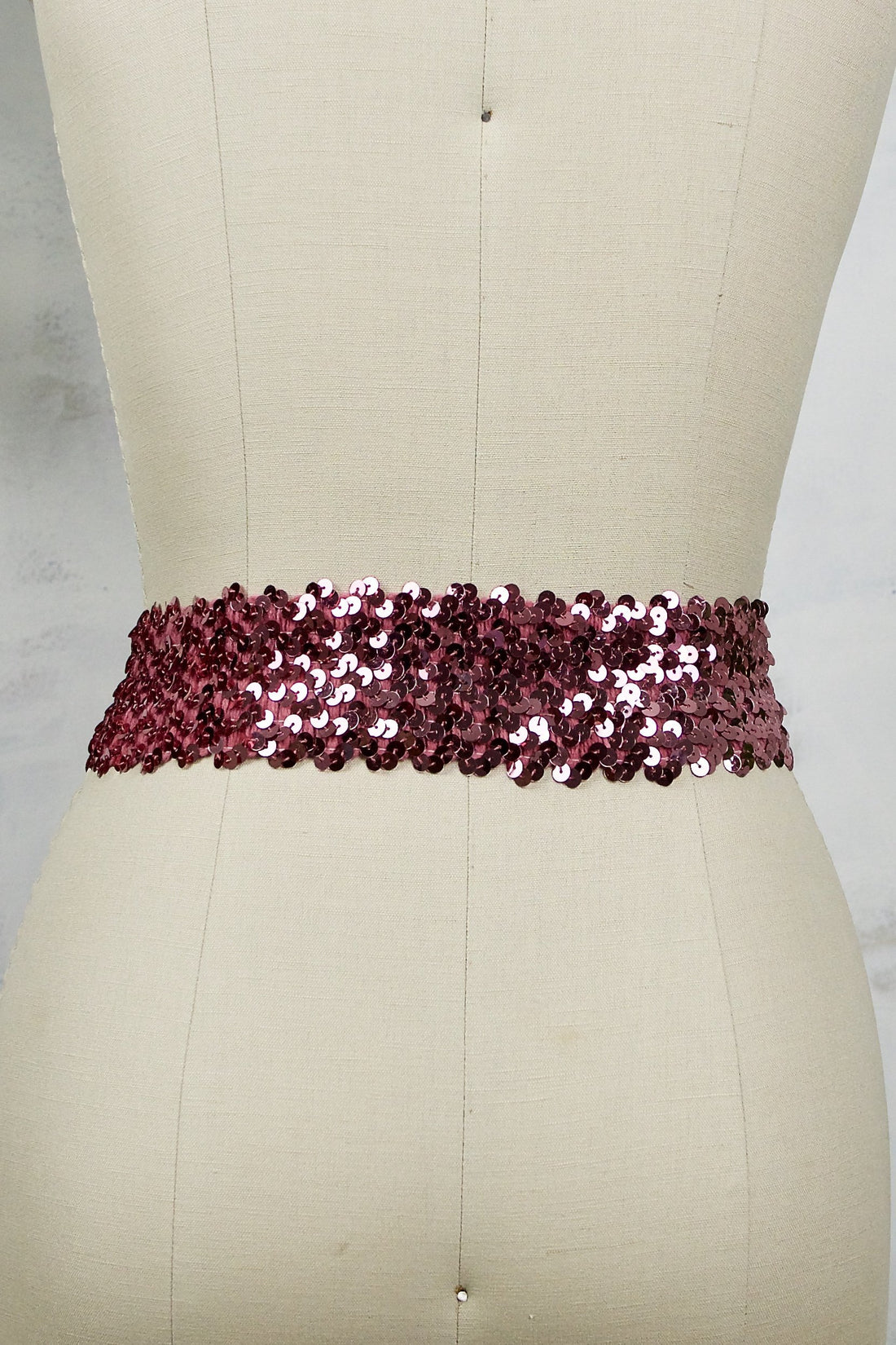 Vintage Blush Sequin Stretch Disco Belt-closiTherapi | vinTage