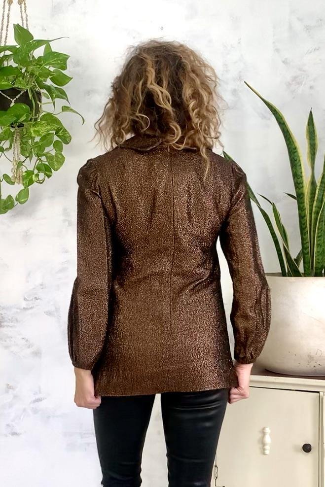 Vintage Bronze Lurex Party Top-closiTherapi | vinTage