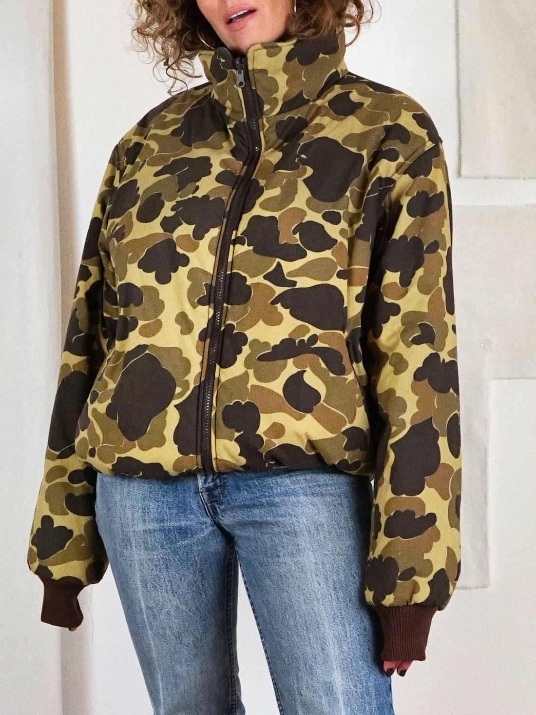 Vintage Camo Reversible Army Bomber Jacket-closiTherapi | vinTage