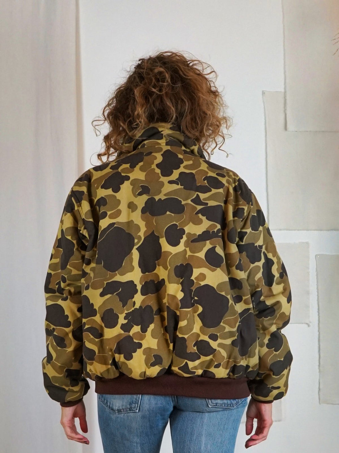 Vintage Camo Reversible Army Bomber Jacket-closiTherapi | vinTage