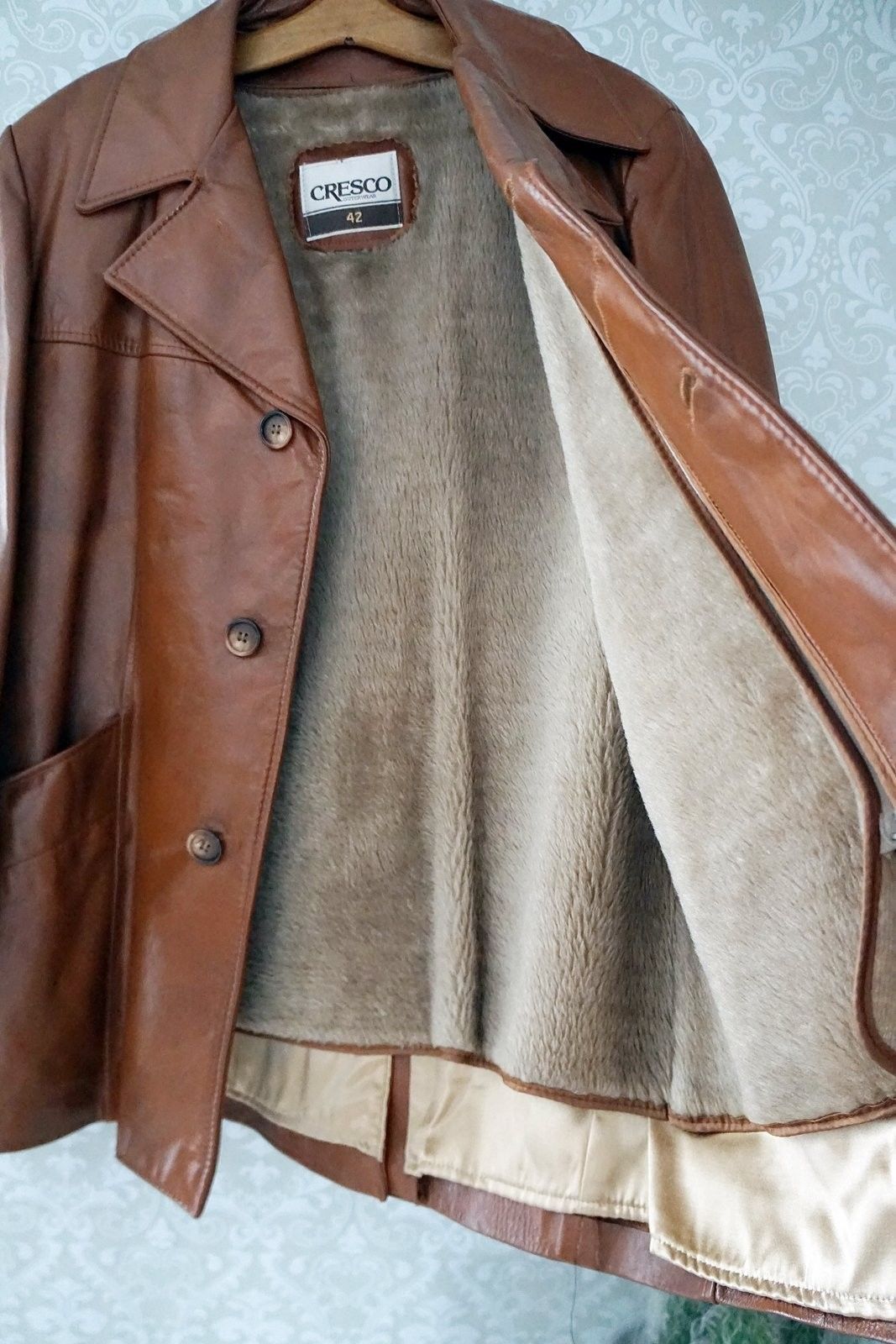 Vintage Caramel Leather Blazer-closiTherapi | vinTage