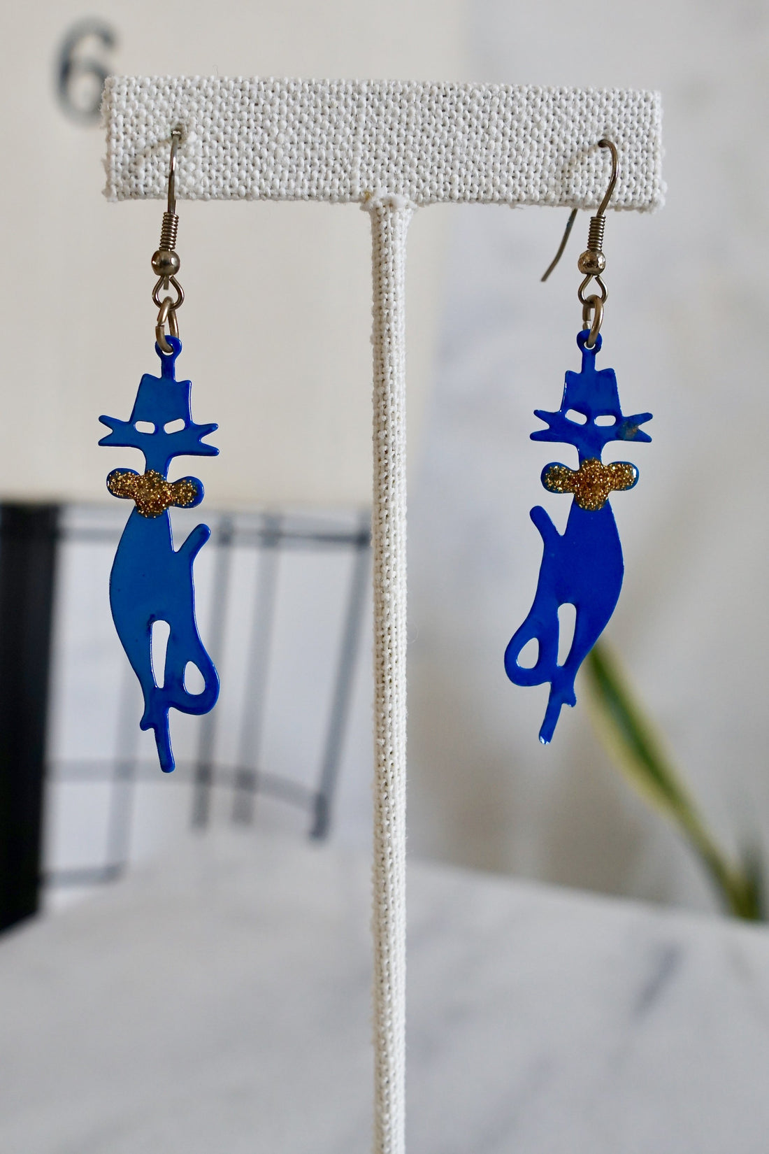 Vintage Cat Glitter Earrings-closiTherapi | vinTage
