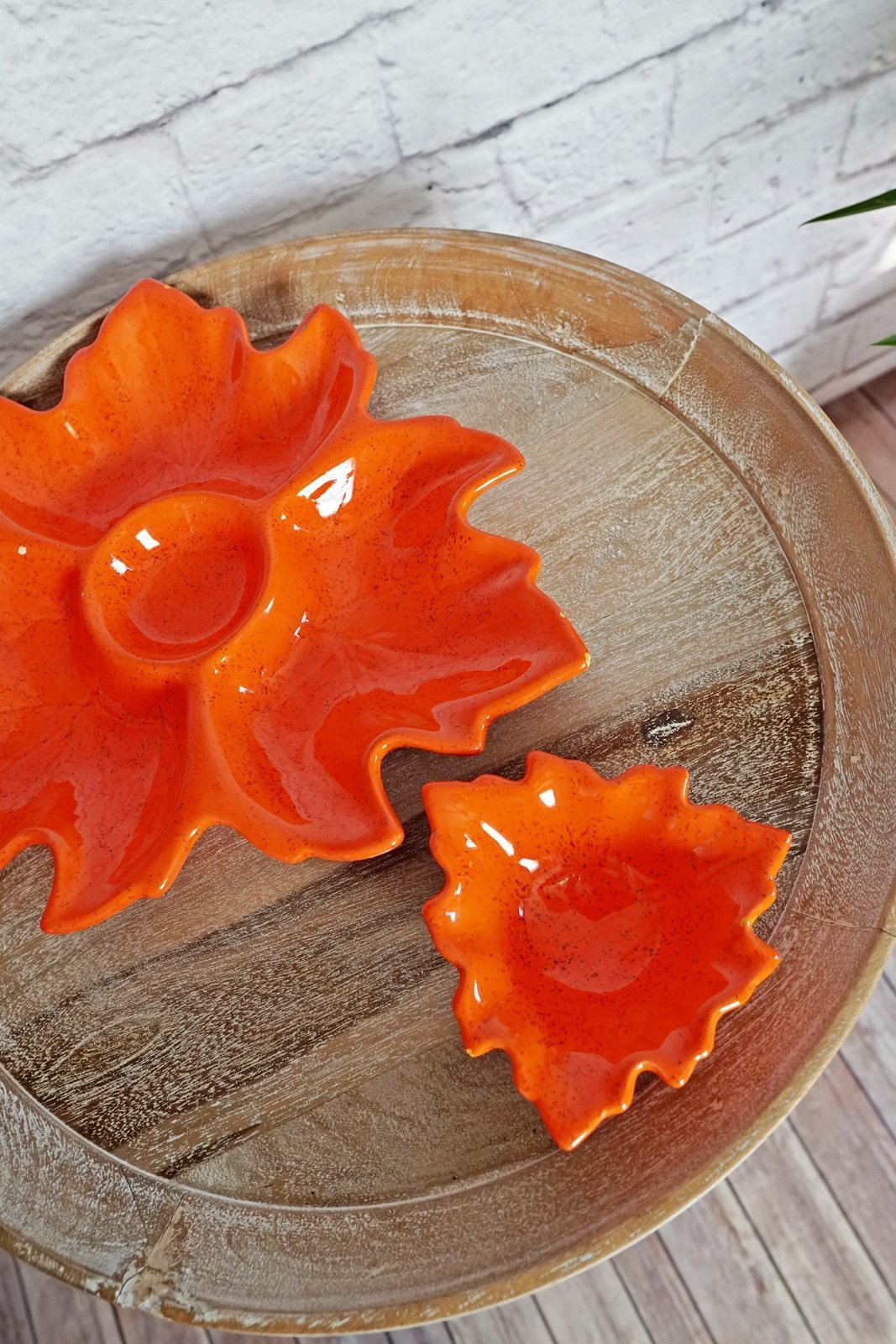 Vintage Ceramic Leaf Serving Bowl Set-closiTherapi | vinTage