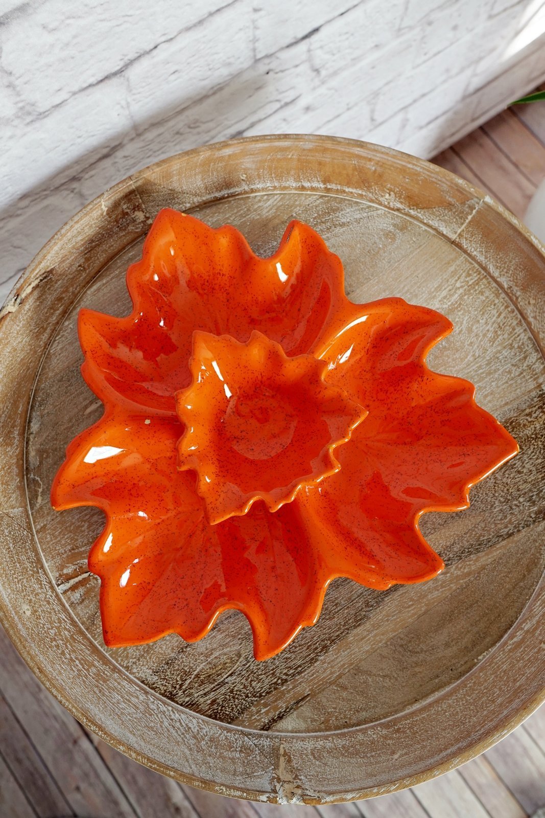 Vintage Ceramic Leaf Serving Bowl Set-closiTherapi | vinTage