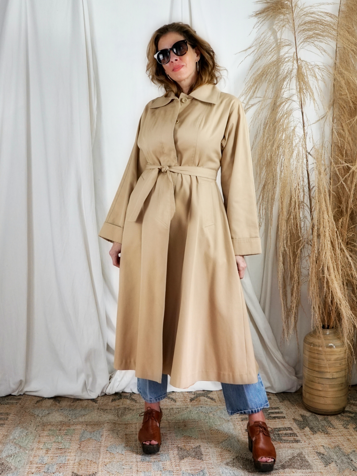 Vintage Classic Belted Trench Coat-closiTherapi | vinTage