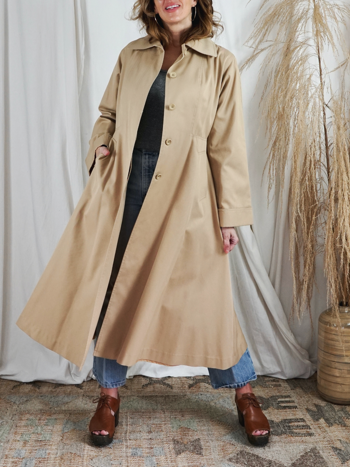 Vintage Classic Belted Trench Coat – therapi