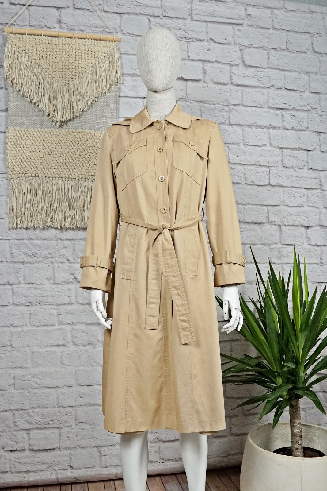 Vintage Classic Hooded Trench Coat-closiTherapi | vinTage
