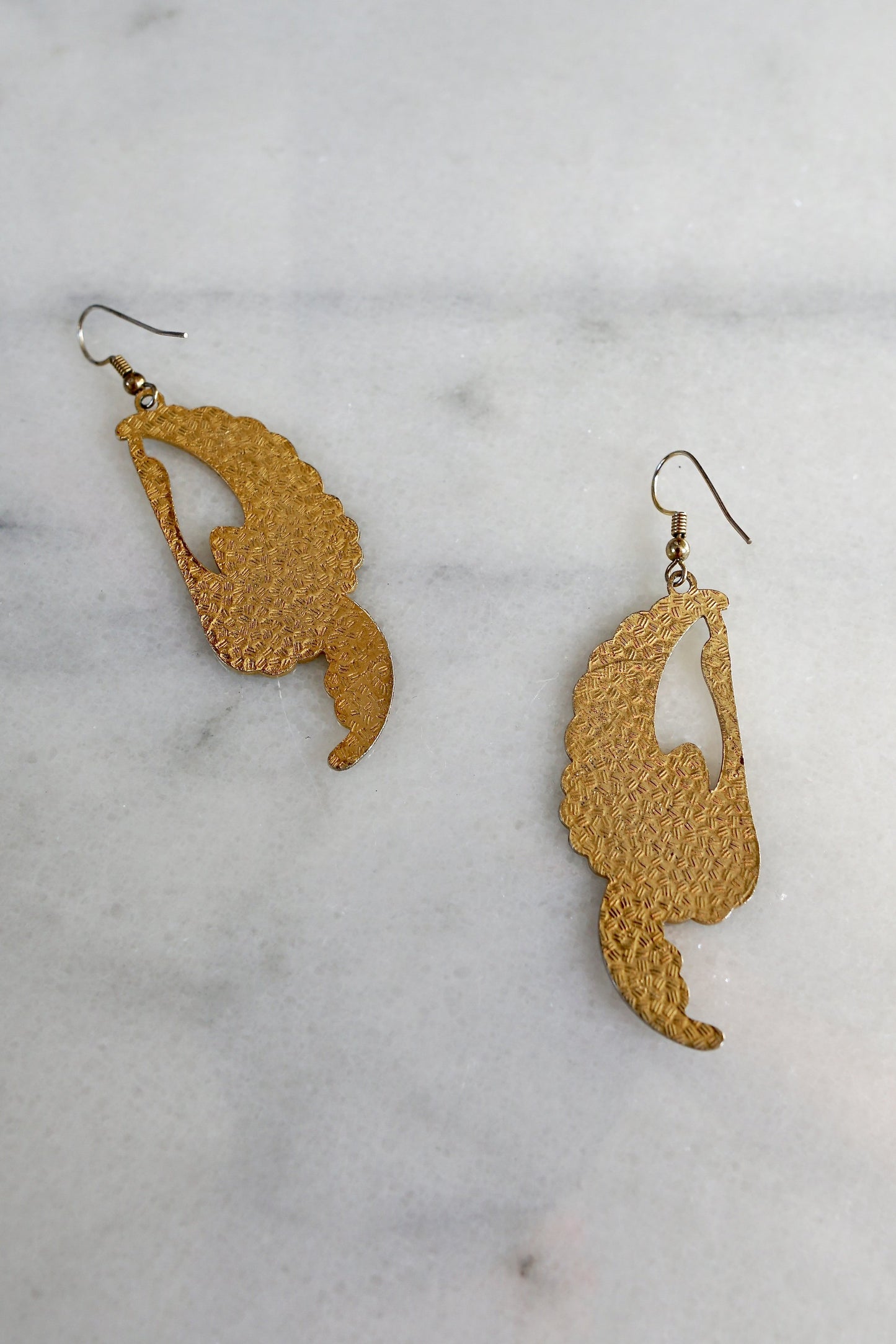 Vintage Cloisonne Swan Earrings-closiTherapi | vinTage