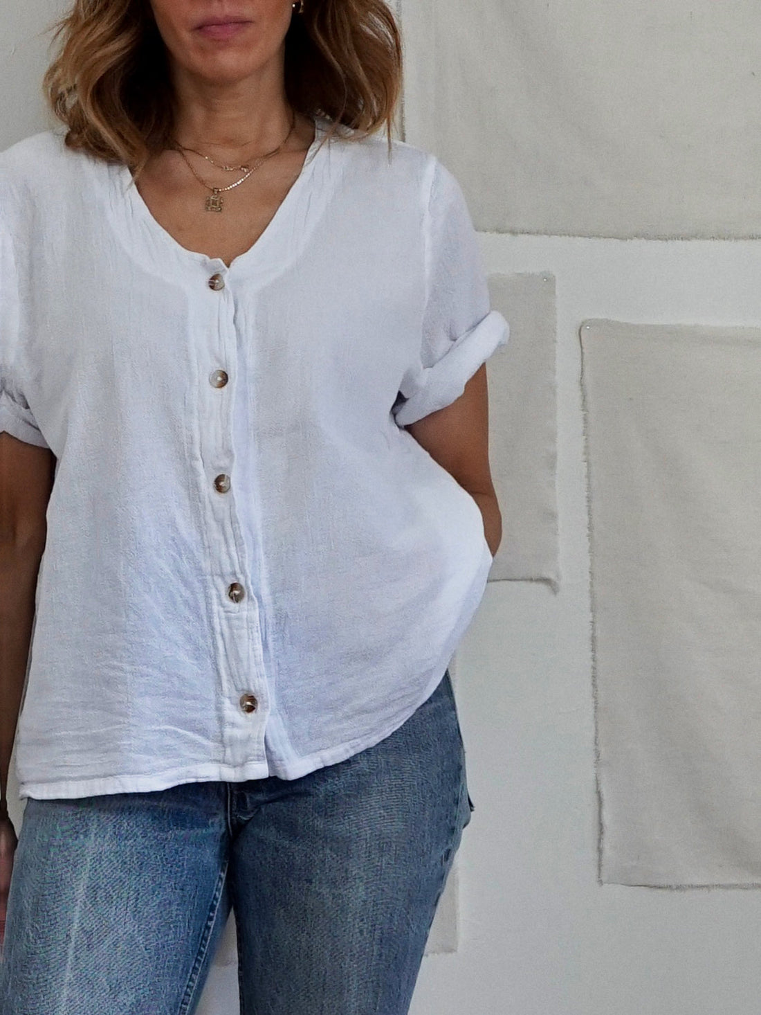 Vintage Crinkle Gauze Top-closiTherapi | vinTage