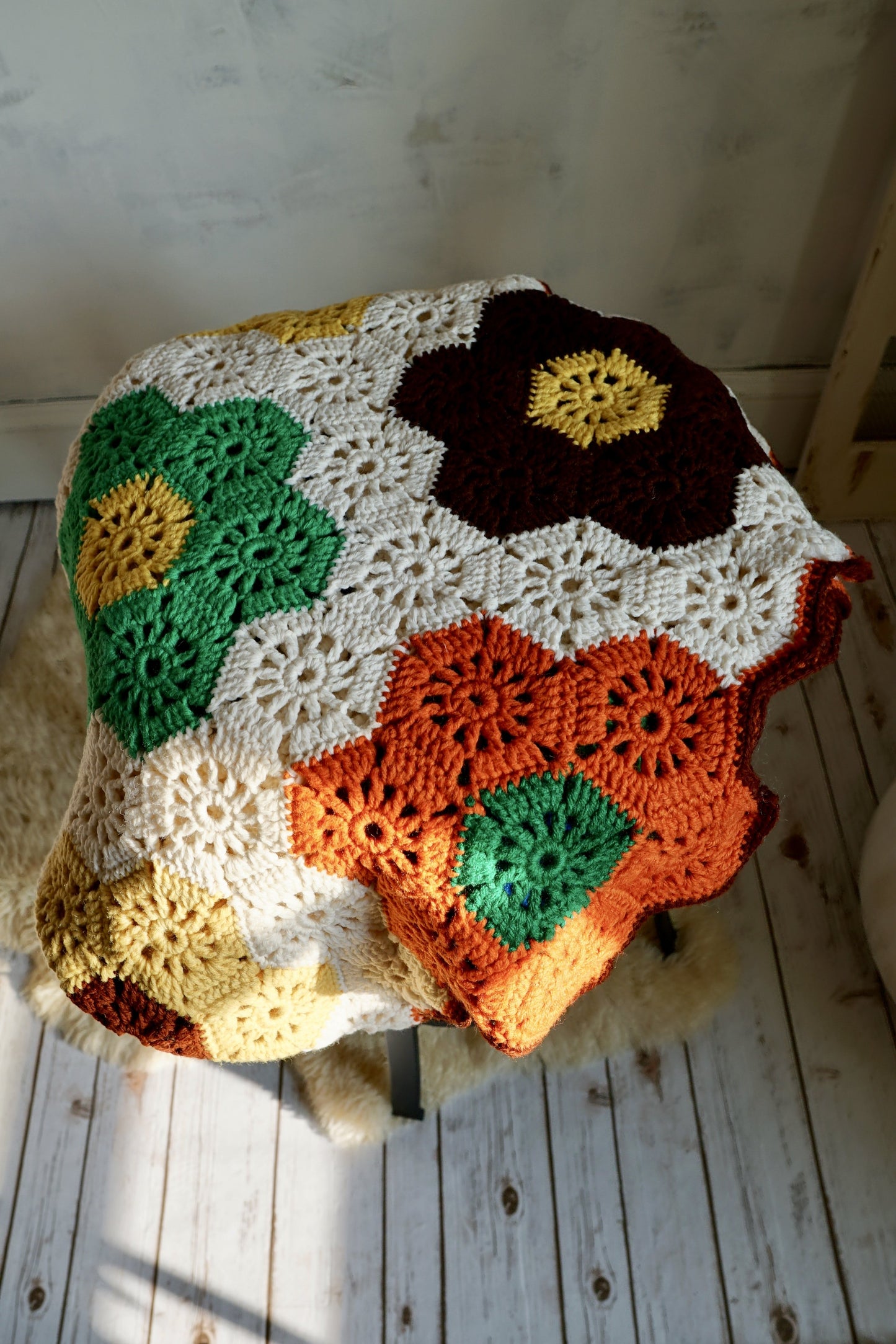 Vintage Crochet Honeycomb Throw-closiTherapi | vinTage