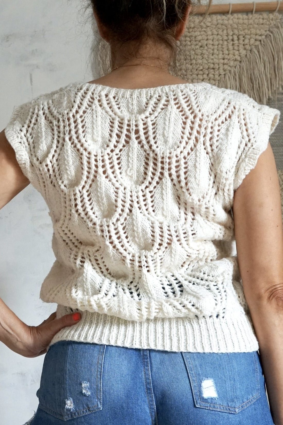 Vintage Crochet Knit Texture Top-closiTherapi | vinTage