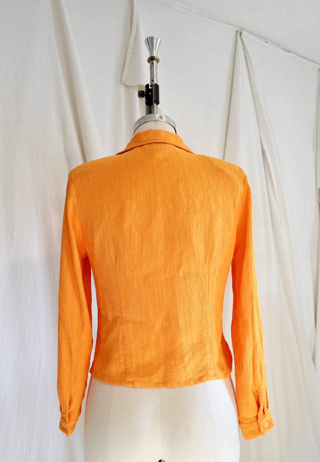 Vintage Dandelion Yellow Crinkle Blouse-closiTherapi | vinTage