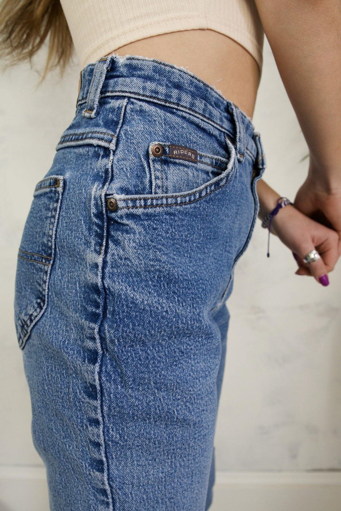 Vintage Denim Riders Distressed Jeans - 28" Waist-closiTherapi | vinTage