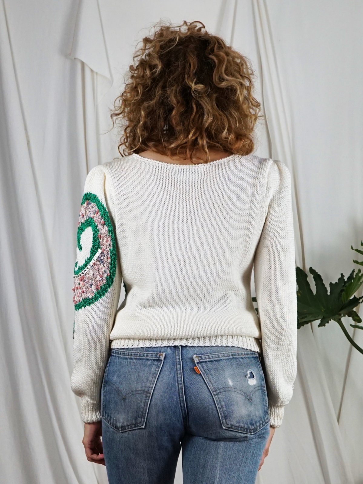 Vintage Dragon Bejeweled Handknit Sweater-closiTherapi | vinTage
