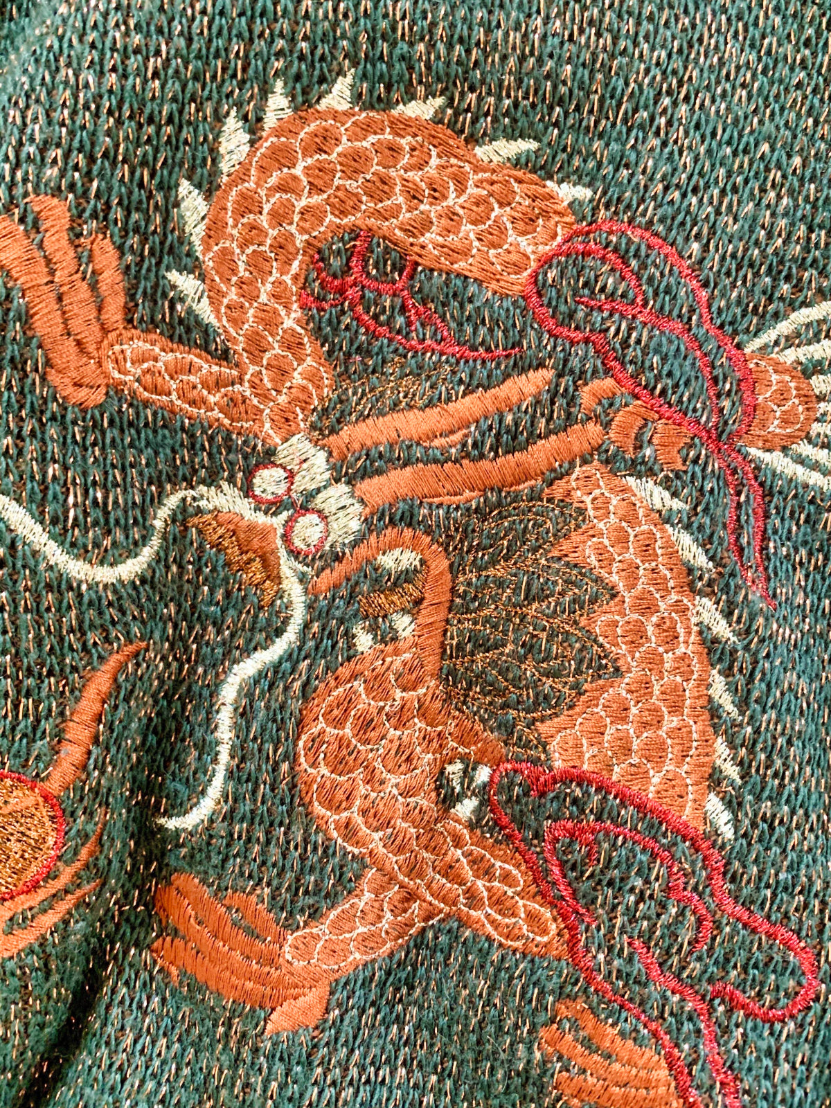 Vintage Dragon Metallic Leather Sweater-closiTherapi | vinTage