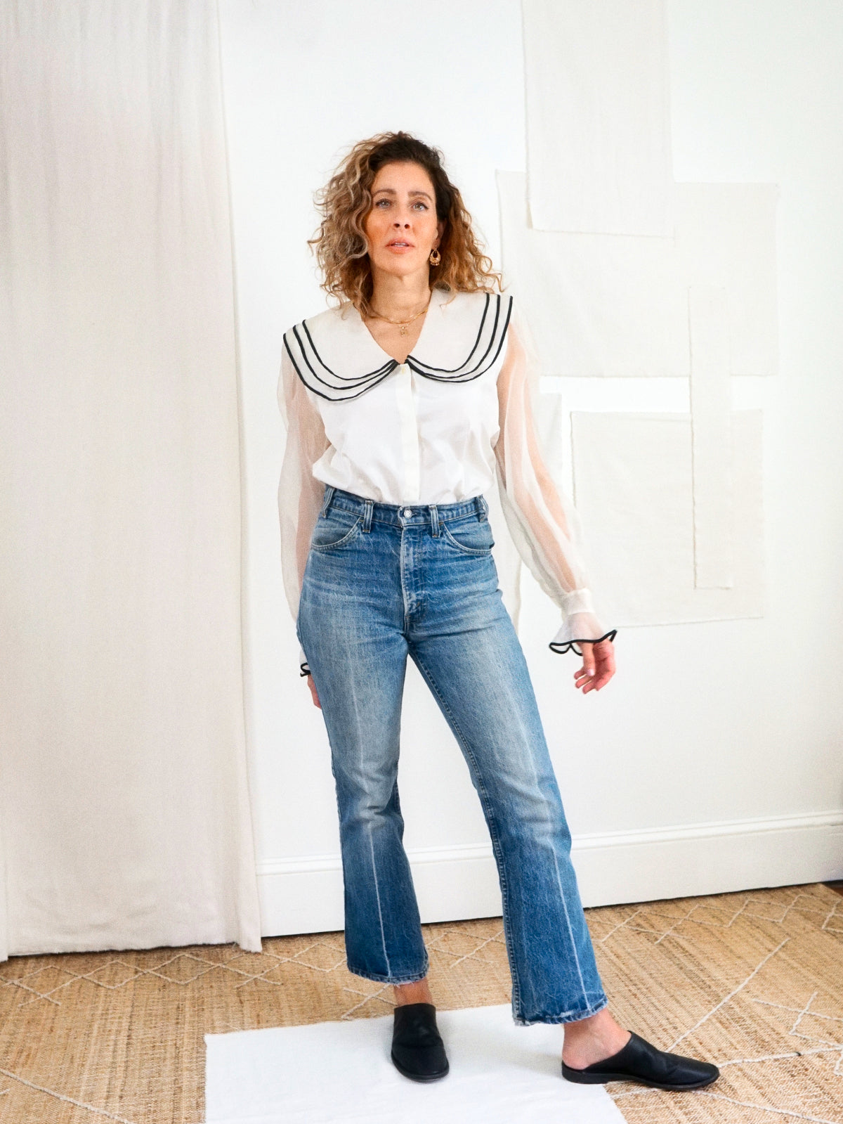 Vintage Dramatic Sheer Blouse-closiTherapi | vinTage