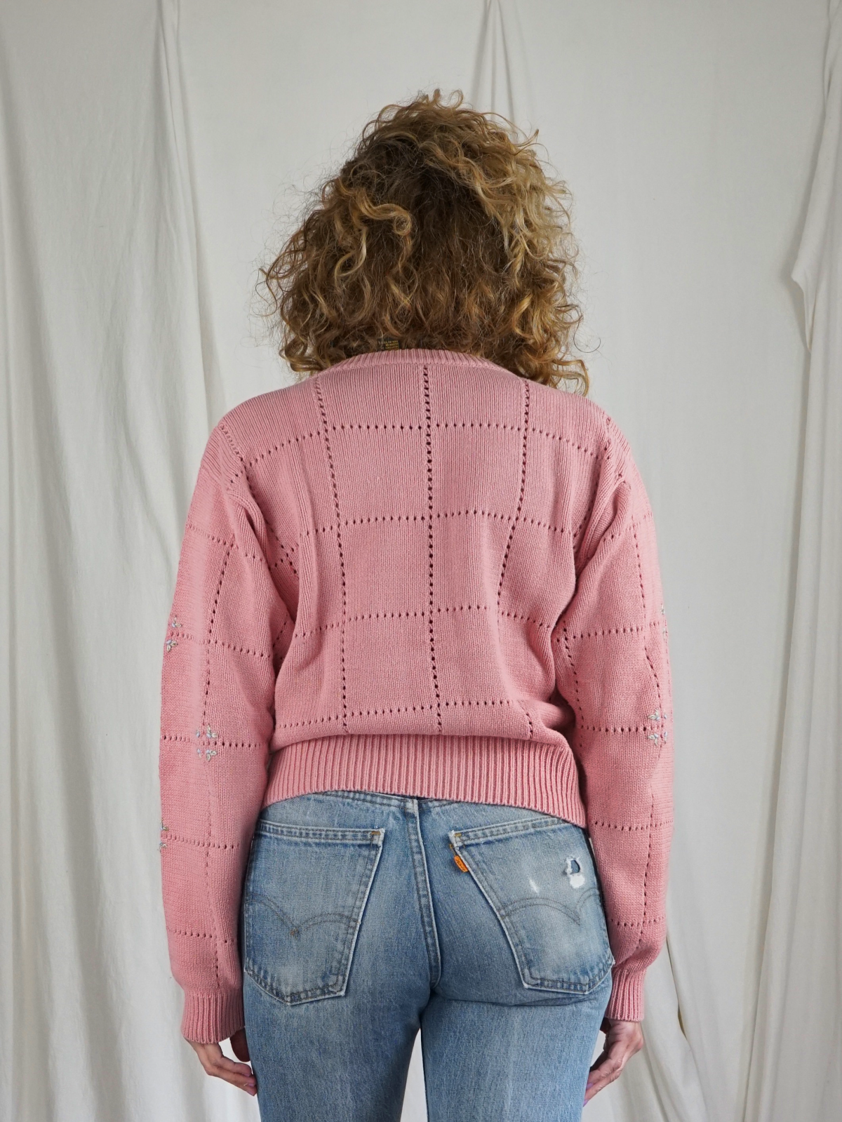Vintage Dusty Rose Embroidered Sweater-closiTherapi | vinTage