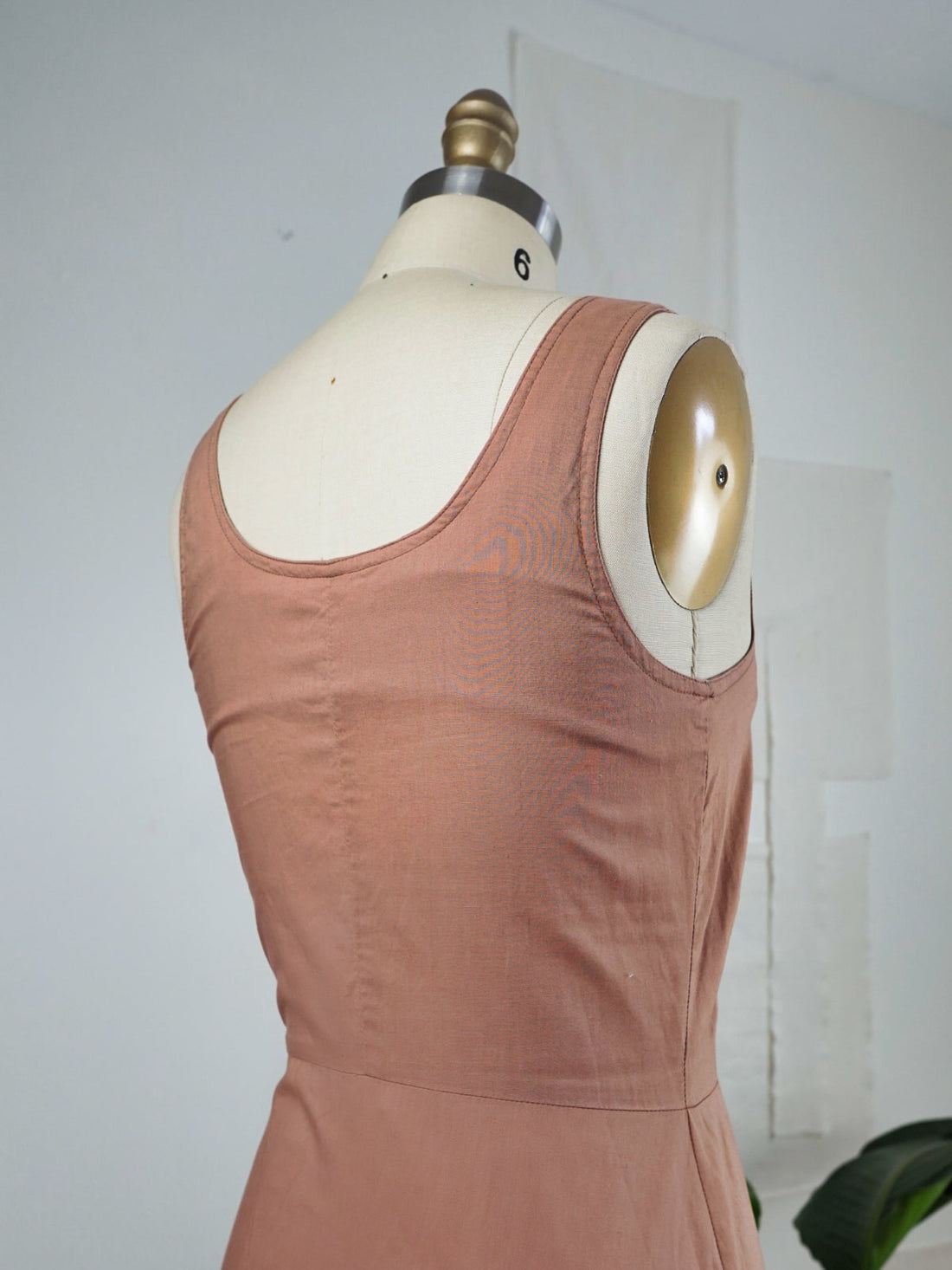 Vintage Dusty Rose Tiered Tank Dress-closiTherapi | vinTage