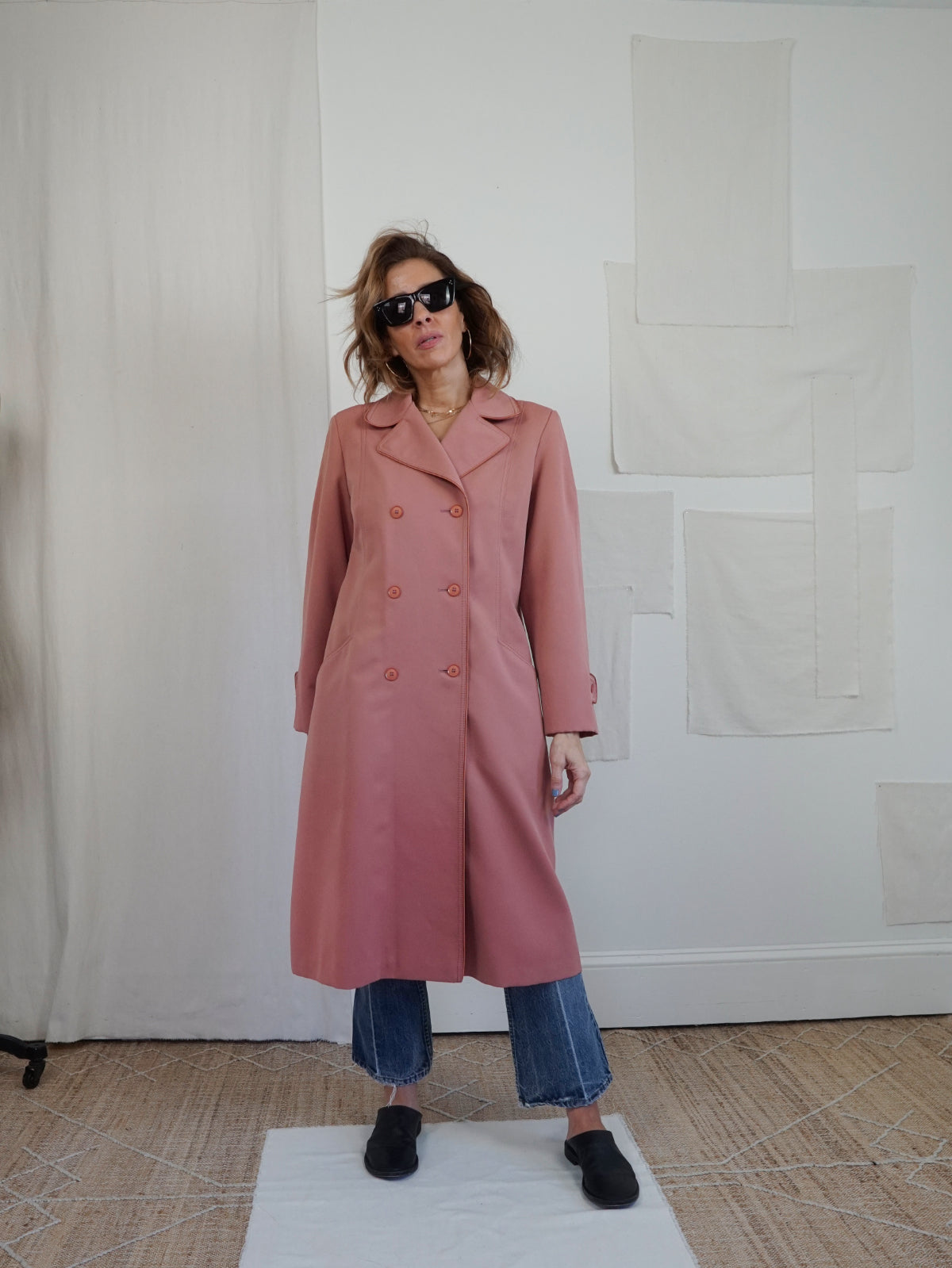 Vintage Dusty Rose Trench Coat-closiTherapi | vinTage