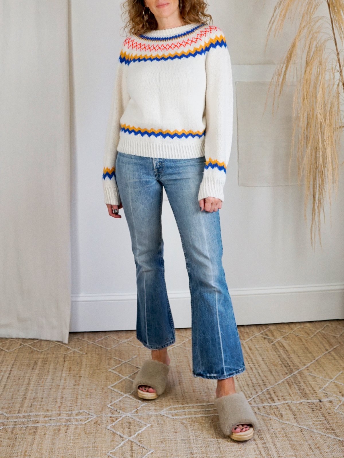 Vintage Fairisle Primary Color Sweater-closiTherapi | vinTage
