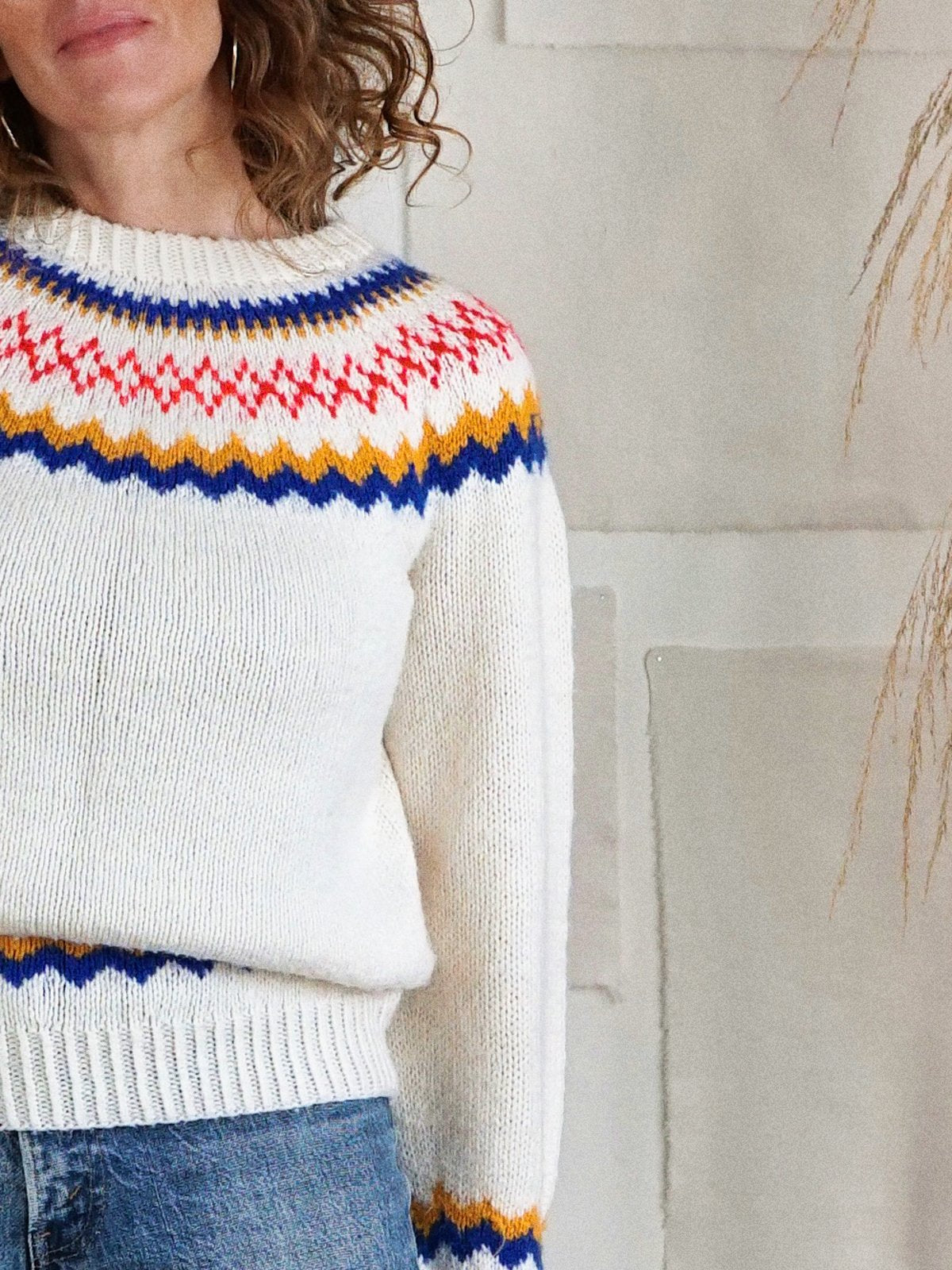 Vintage Fairisle Primary Color Sweater-closiTherapi | vinTage