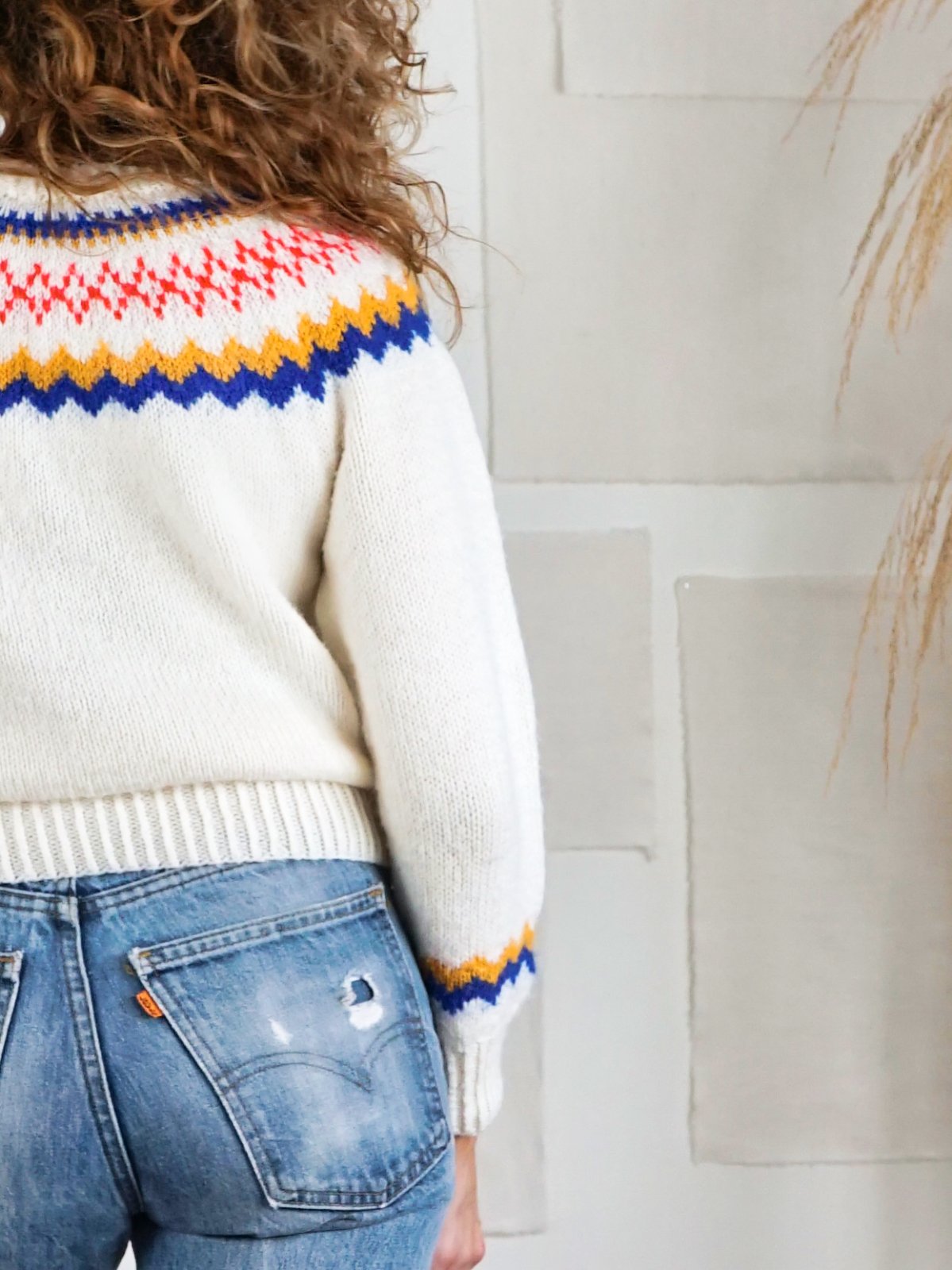 Vintage Fairisle Primary Color Sweater-closiTherapi | vinTage