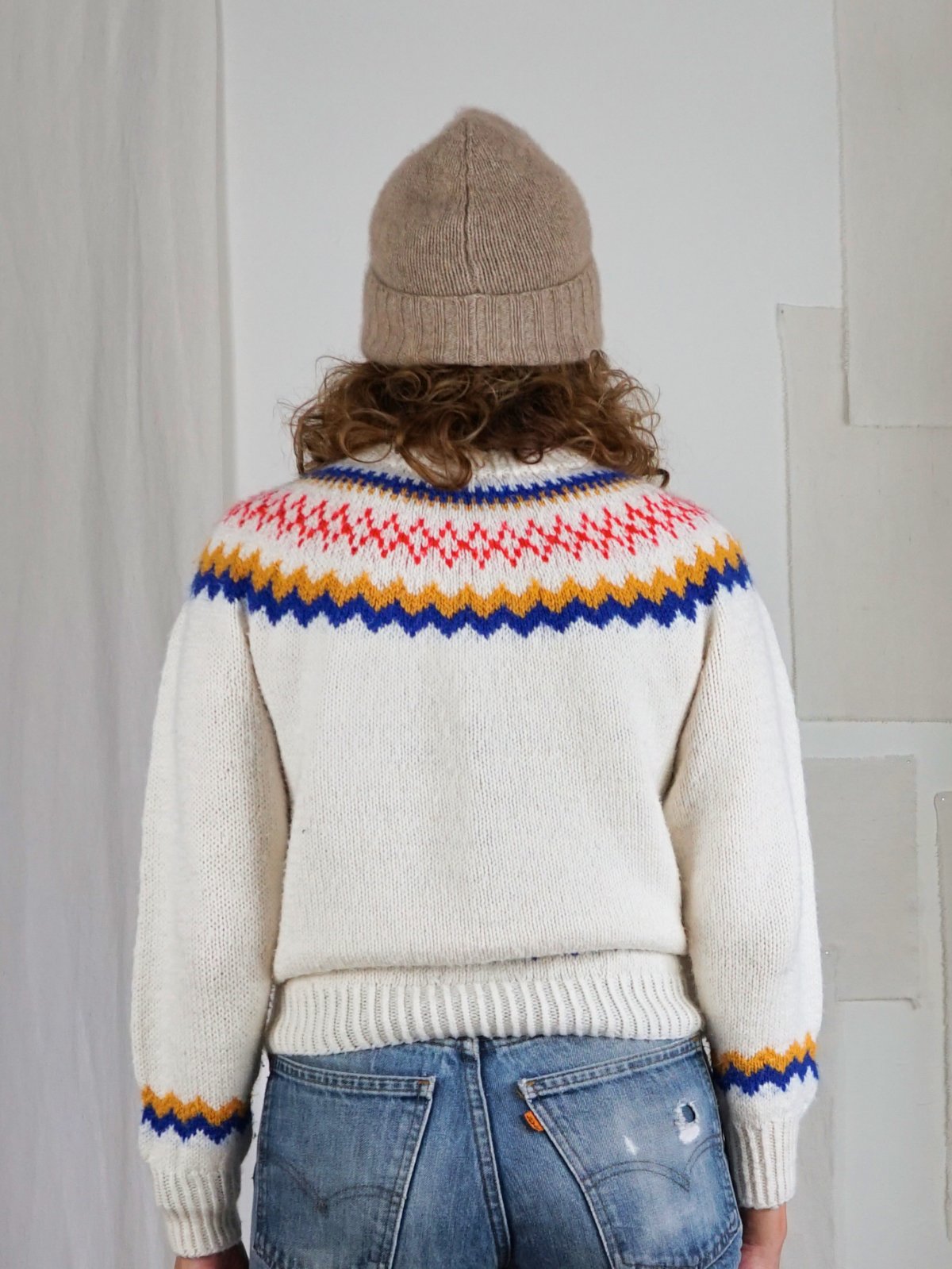 Vintage Fairisle Primary Color Sweater-closiTherapi | vinTage