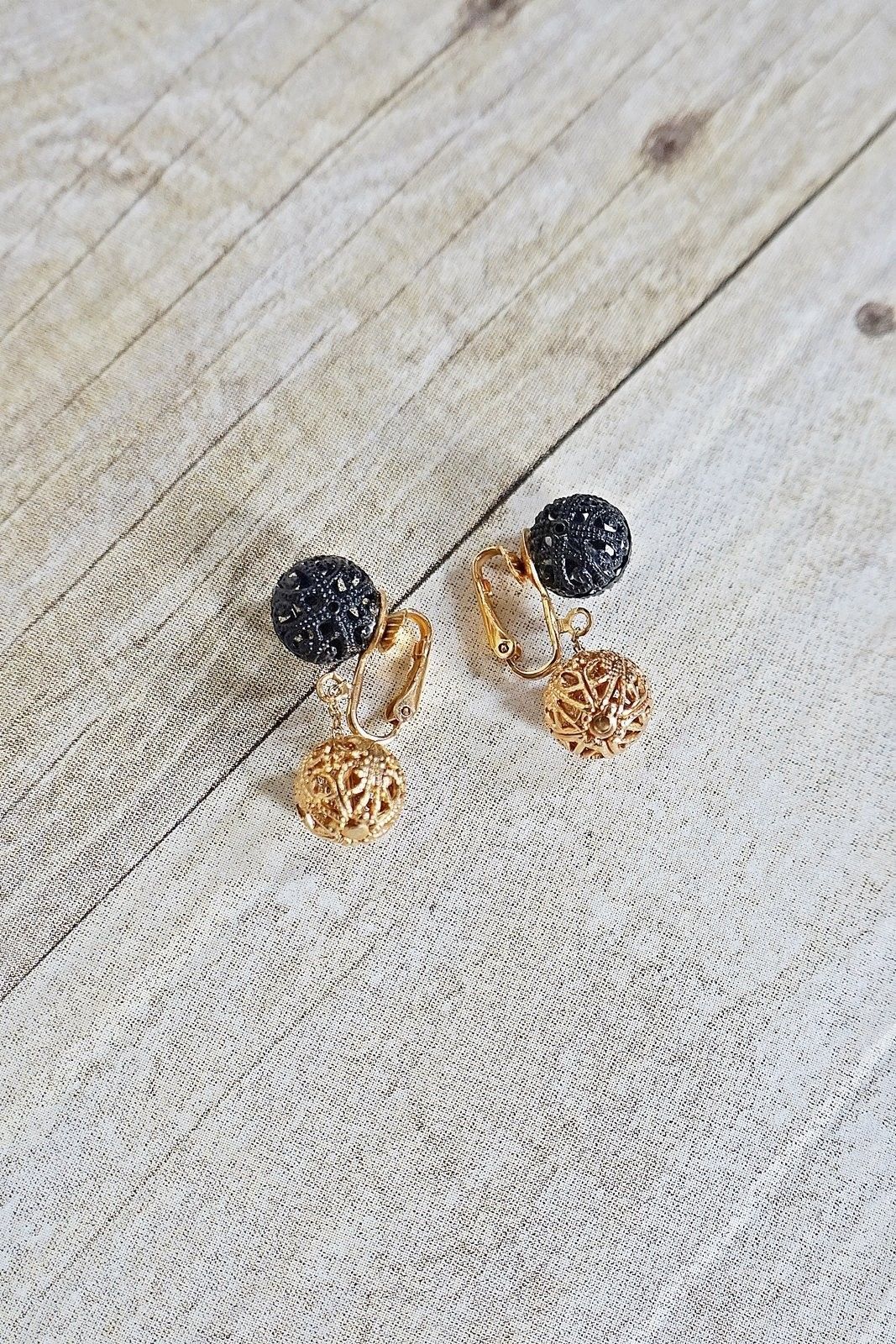 Vintage Filigree Ball Drop Earrings-closiTherapi | vinTage