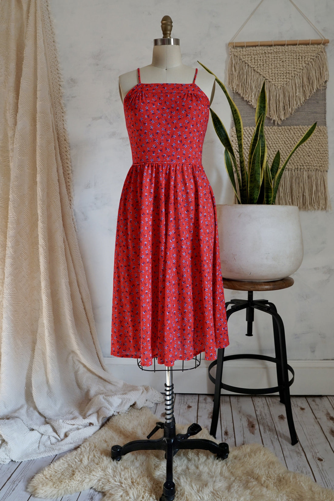Vintage Floral Tie Back Dress-closiTherapi | vinTage