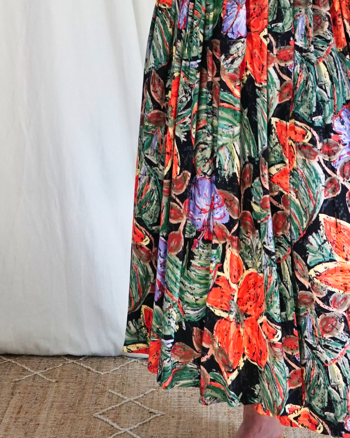 Vintage Floral Wrap Dress-closiTherapi | vinTage
