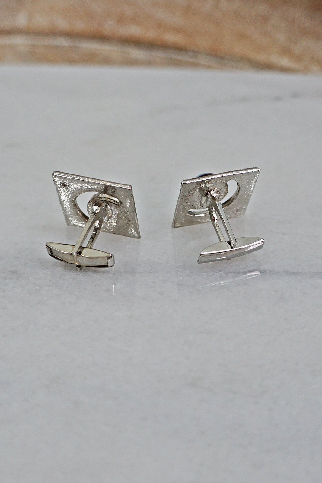 Vintage Galactic Blue Silver Bullet Cufflinks-closiTherapi | vinTage