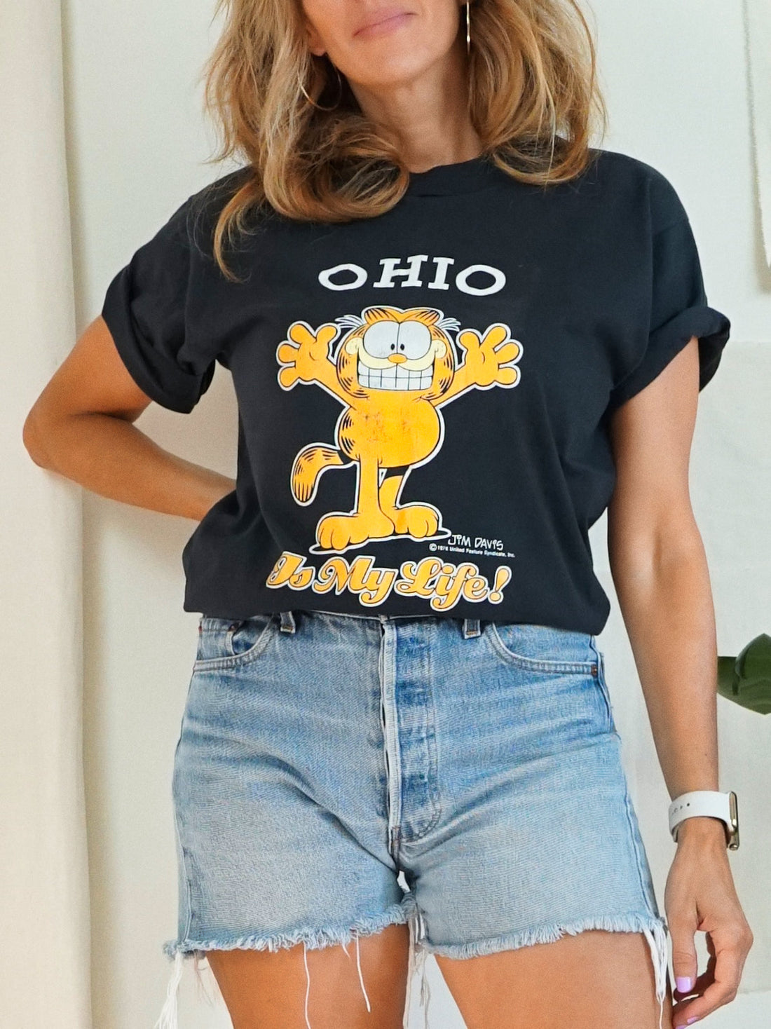 Vintage Garfield Ohio Is My Life Tee-closiTherapi | vinTage