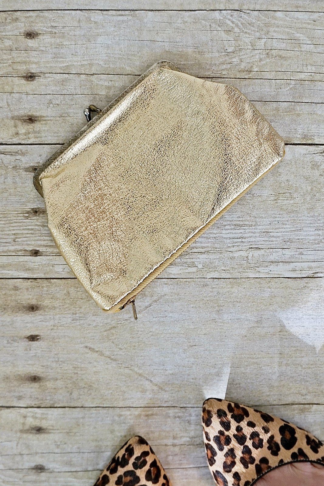 Vintage Gold Petite Cosmetic Clutch-closiTherapi | vinTage