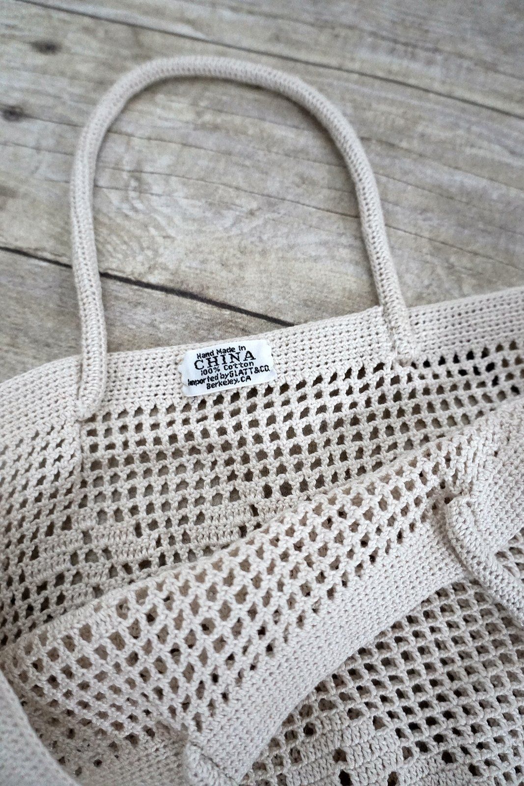 Vintage Hand Crochet Tote Bag-closiTherapi | vinTage