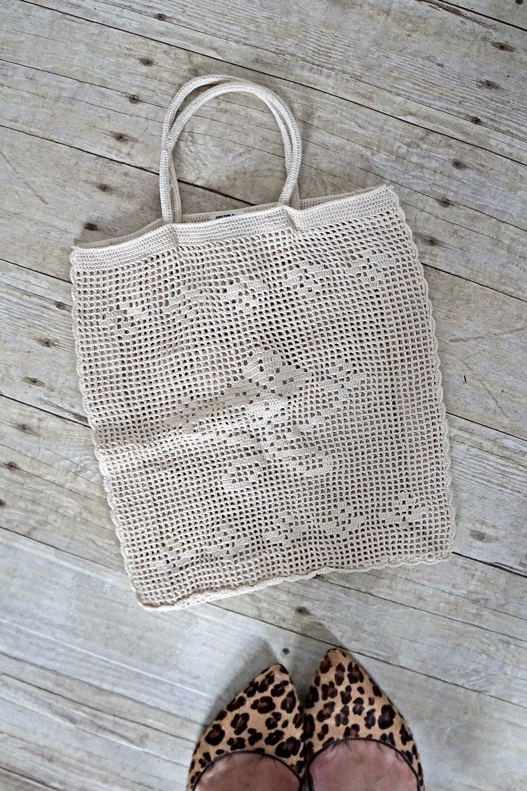 Vintage Hand Crochet Tote Bag-closiTherapi | vinTage