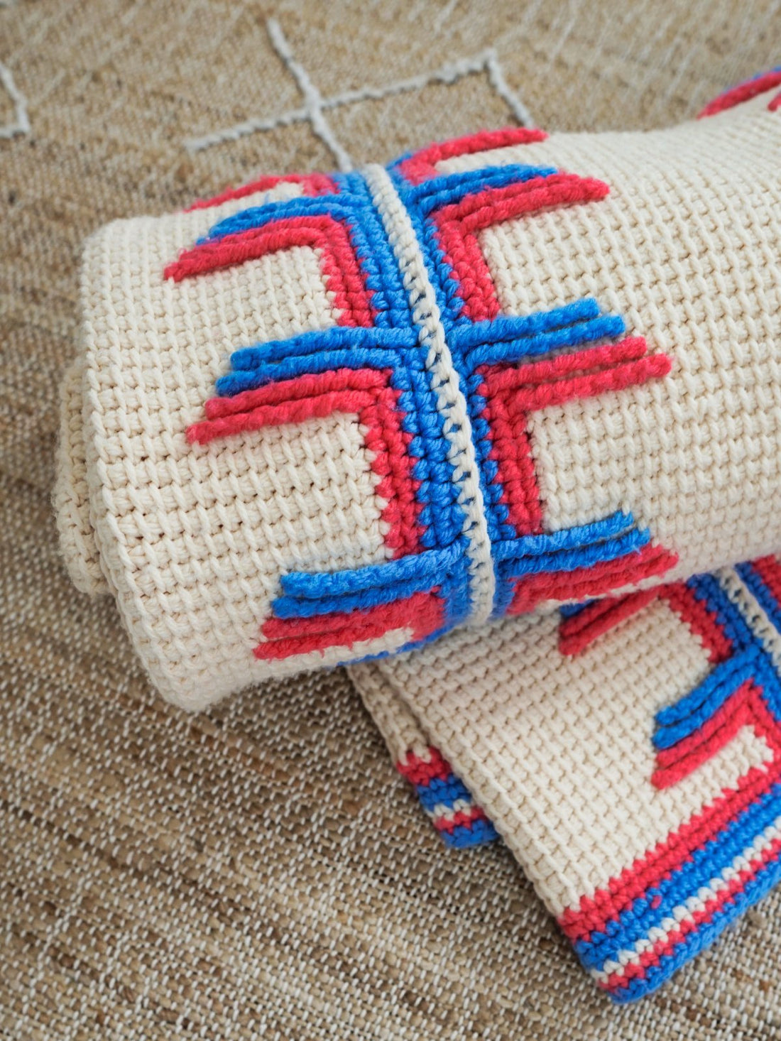 Vintage Handknit Football Stitch Blanket-closiTherapi | vinTage
