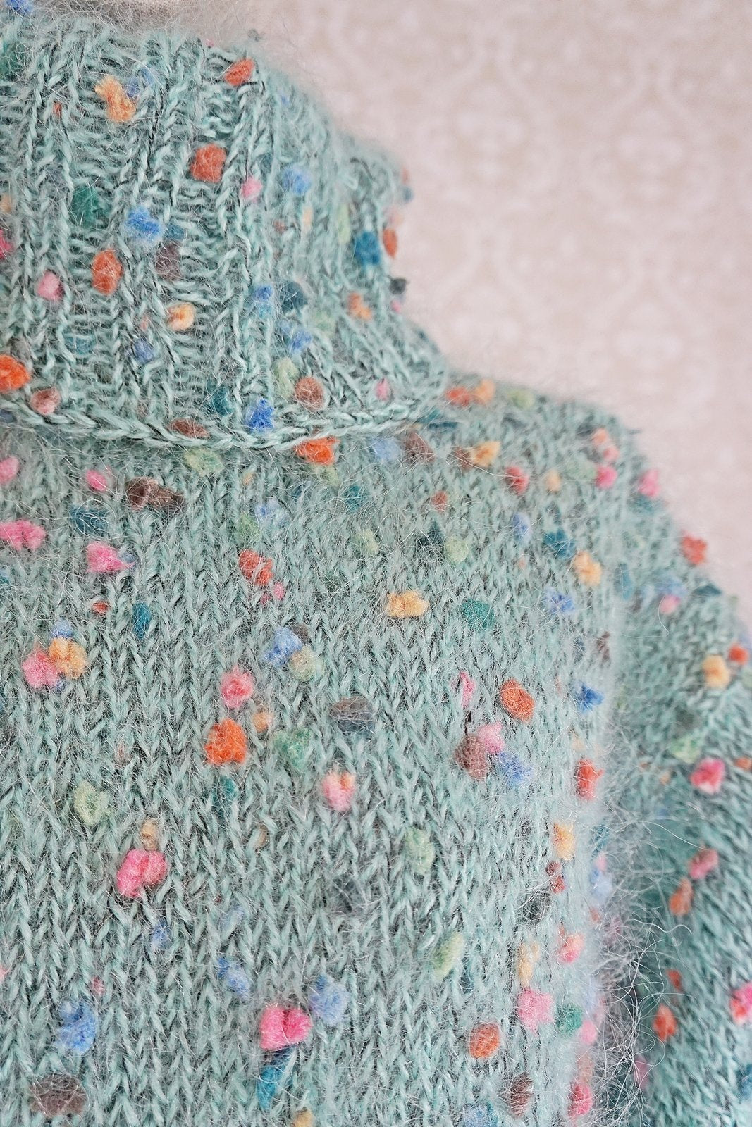 Vintage Handmade Mohair Confetti Sweater-closiTherapi | vinTage