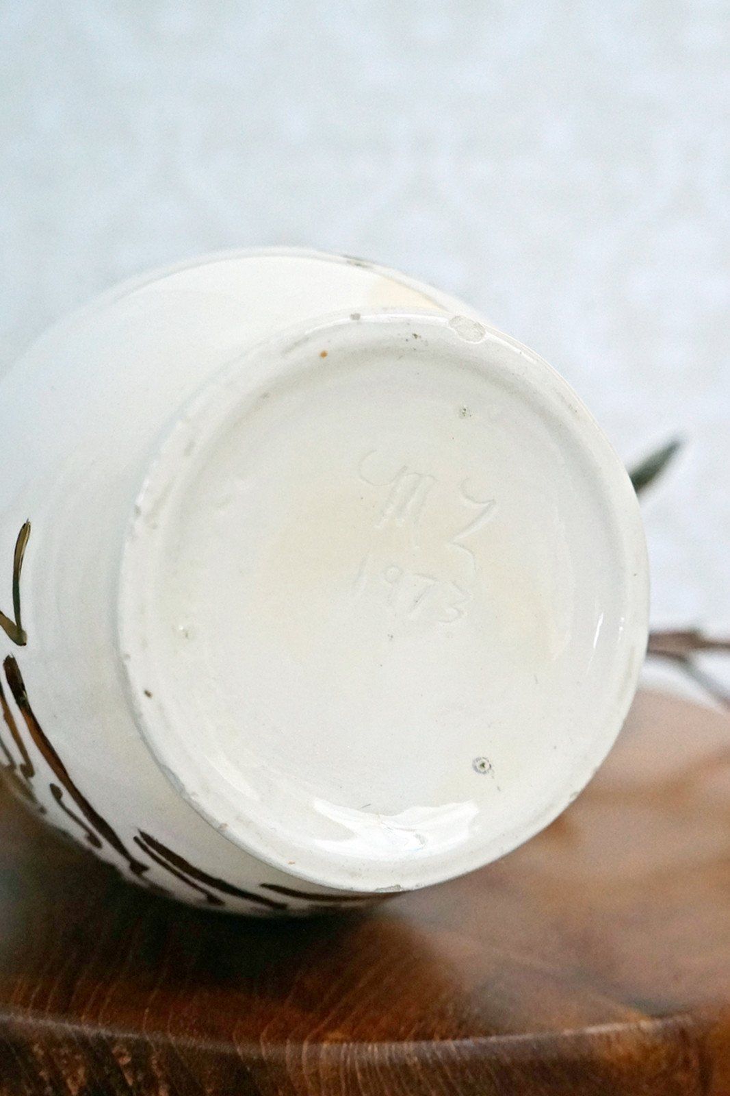 Vintage Handmade Painted Ceramic Vase-closiTherapi | vinTage