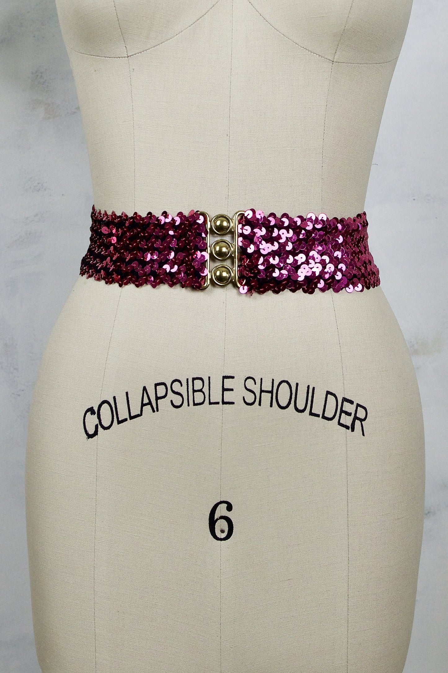 Vintage Hot Pink Sequin Stretch Disco Belt-closiTherapi | vinTage