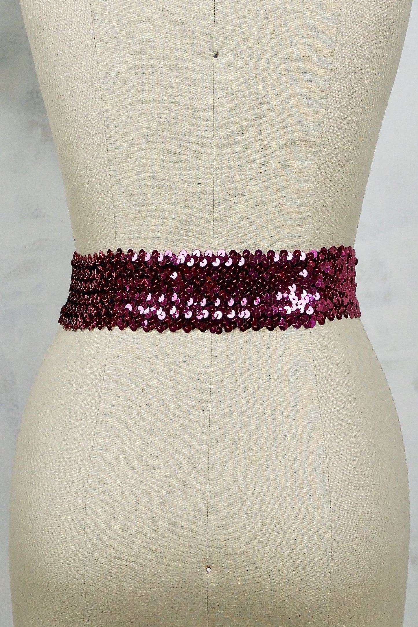 Vintage Hot Pink Sequin Stretch Disco Belt-closiTherapi | vinTage