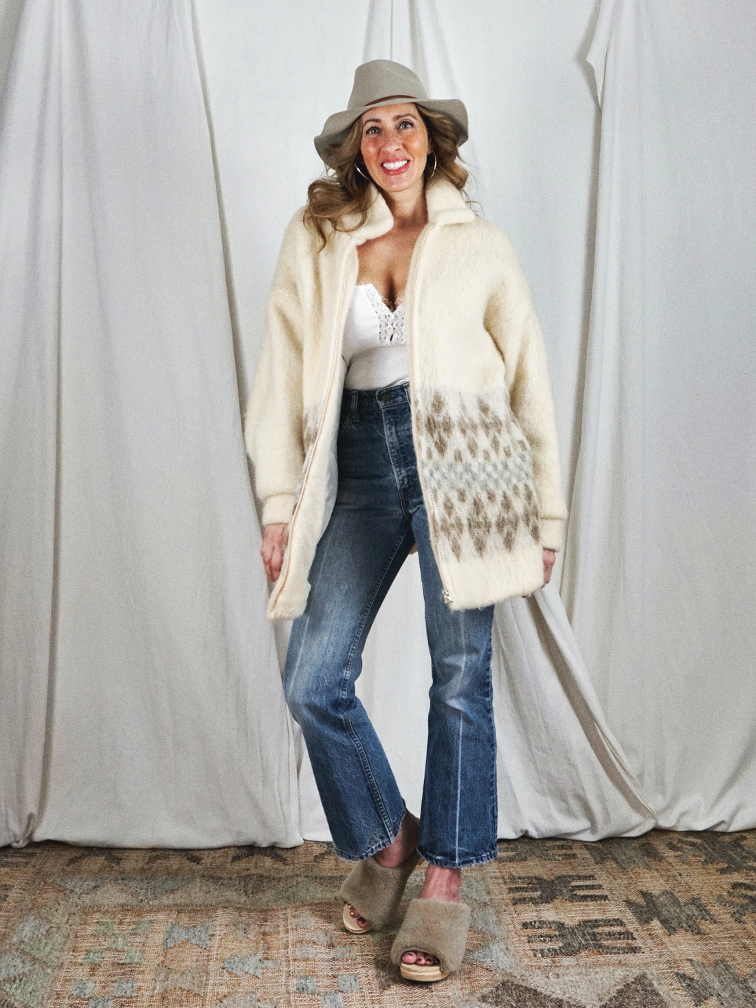 Vintage Icelandic Wool Sweater Coat-closiTherapi | vinTage