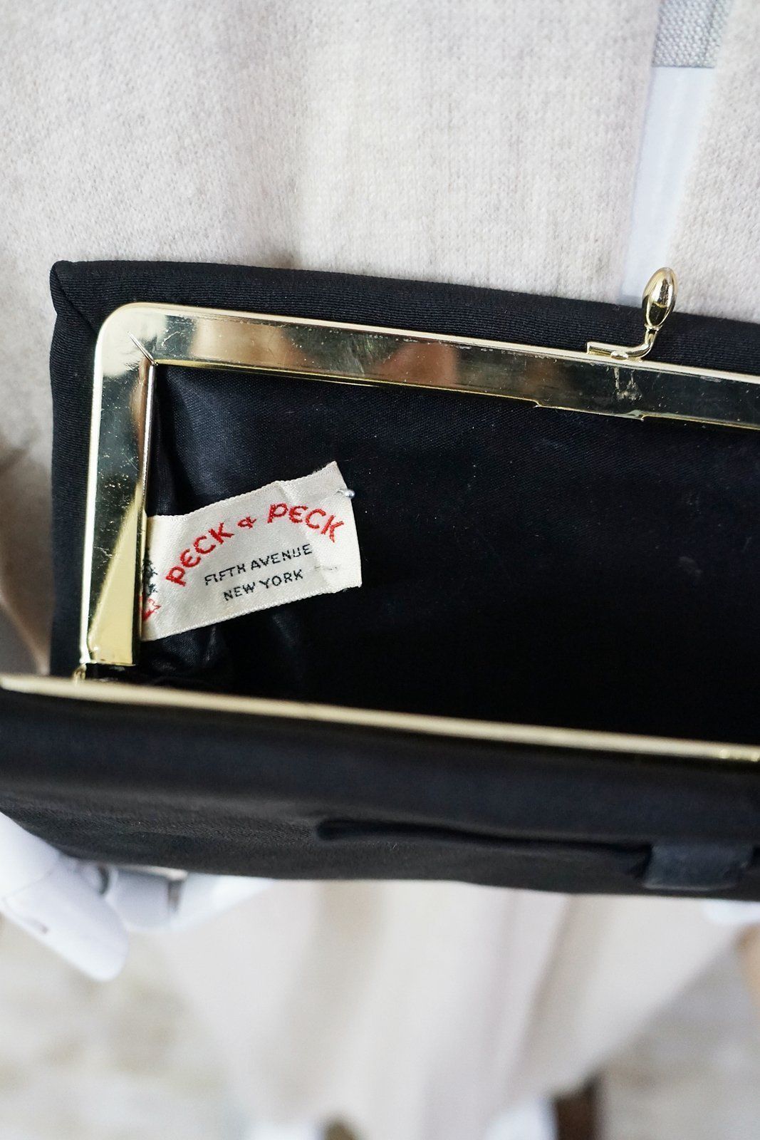 Vintage Ink Black Kisslock Evening Clutch-closiTherapi | vinTage
