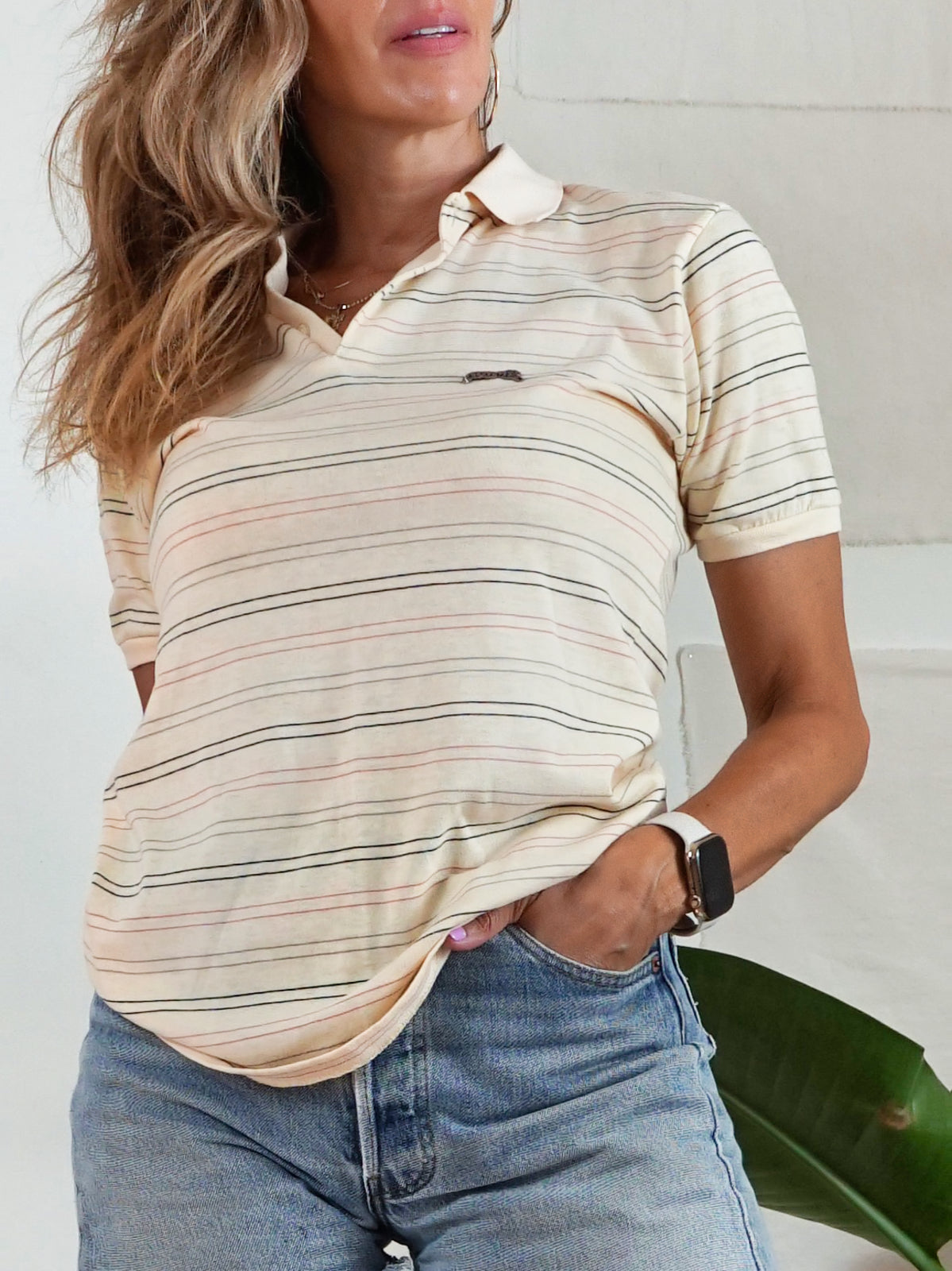 Vintage Le Tigre Stripe Polo Shirt