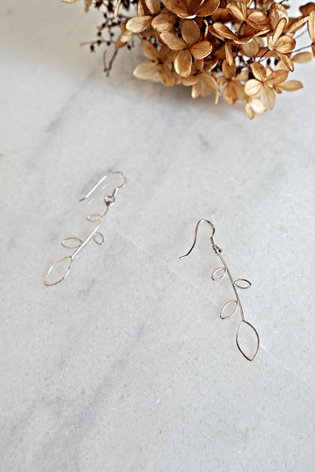 Vintage Leaf Branch Sterling Silver Earrings-closiTherapi | vinTage