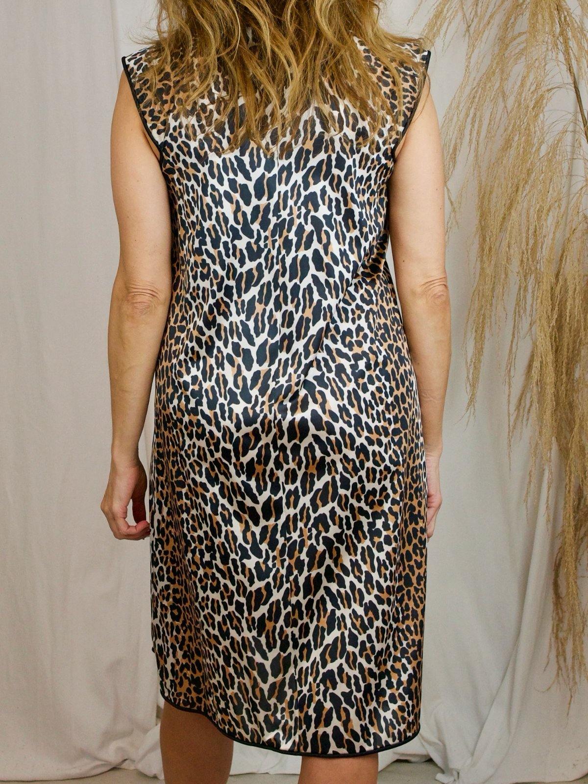 Vintage Leopard Nylon Nightie Set-closiTherapi | vinTage