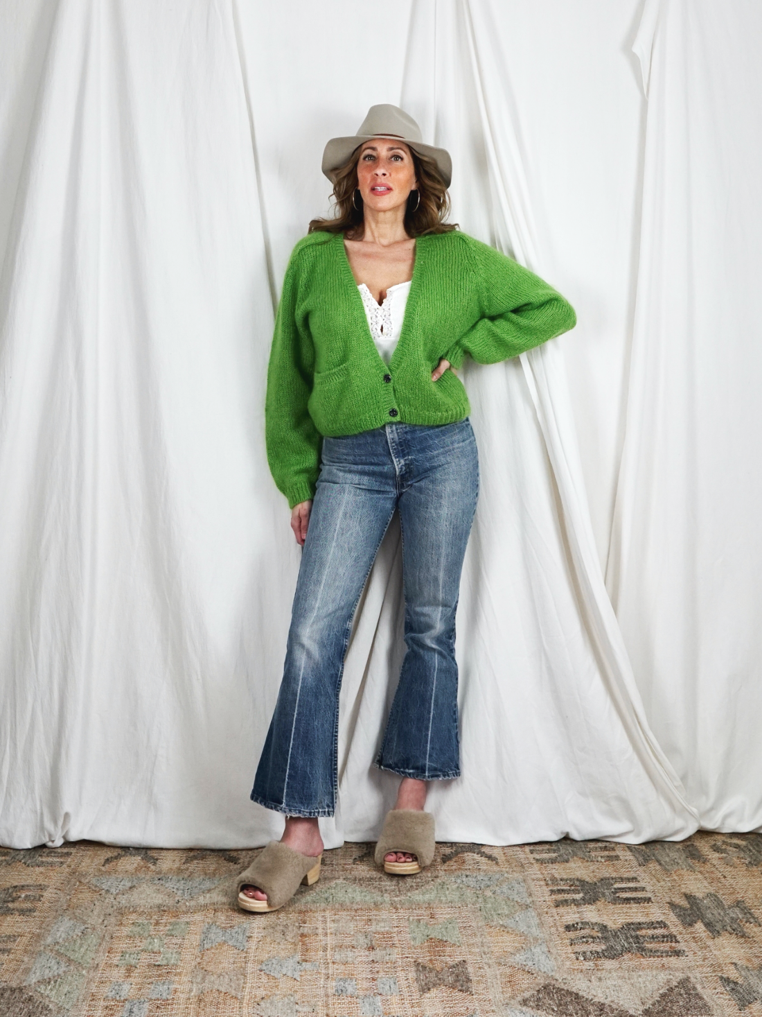 Vintage Lime Mohair Sweater-closiTherapi | vinTage