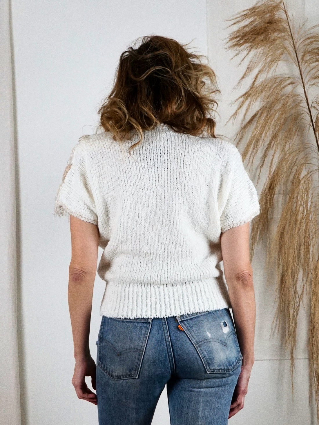 Vintage Looped Shag Vanilla Sweater-closiTherapi | vinTage