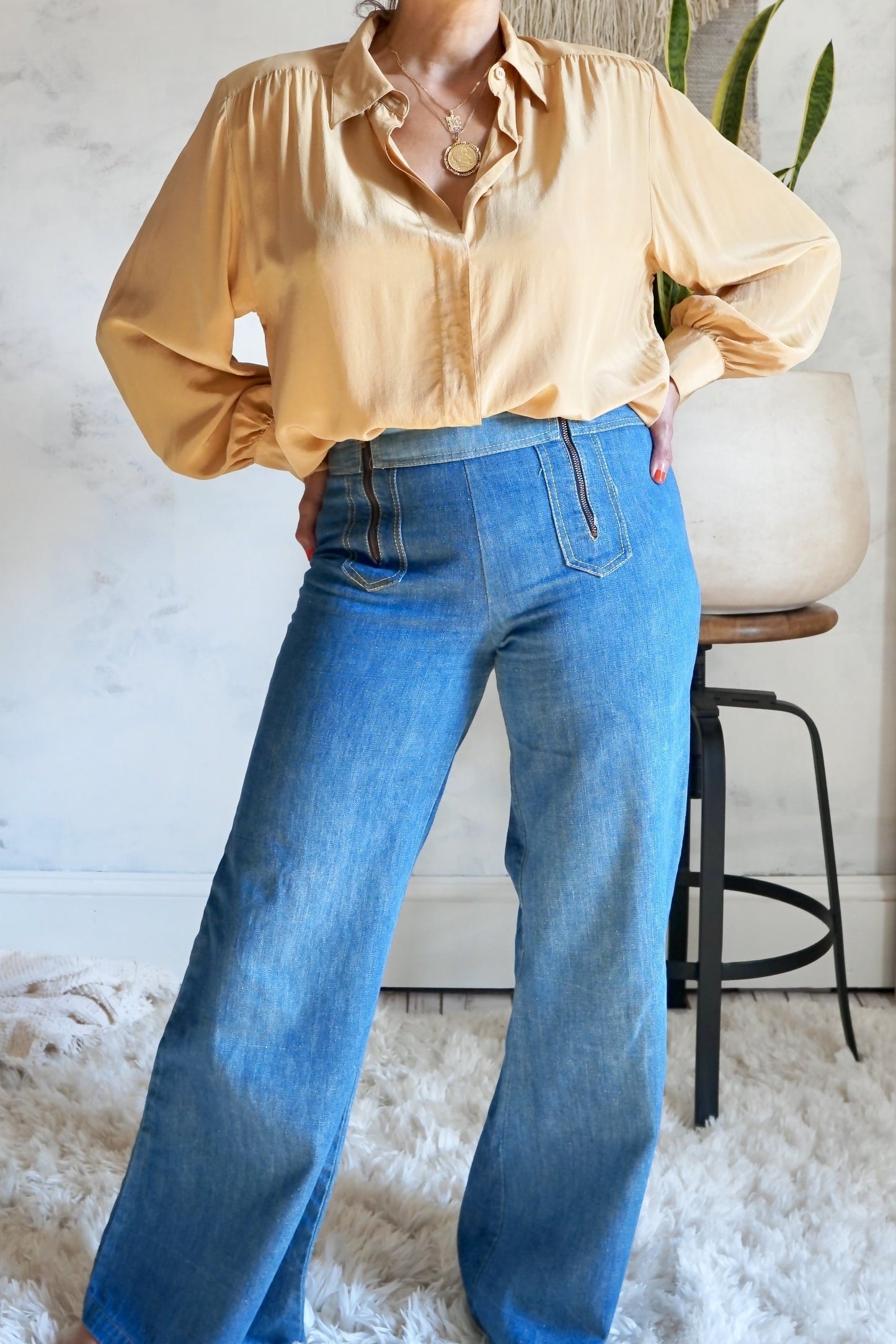 Vintage Maize Silk Top-closiTherapi | vinTage