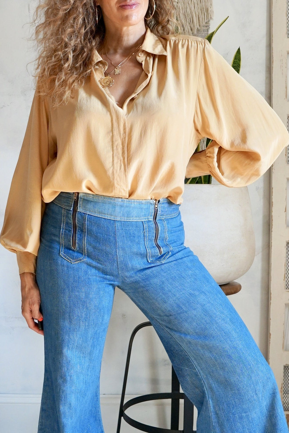 Vintage Maize Silk Top-closiTherapi | vinTage
